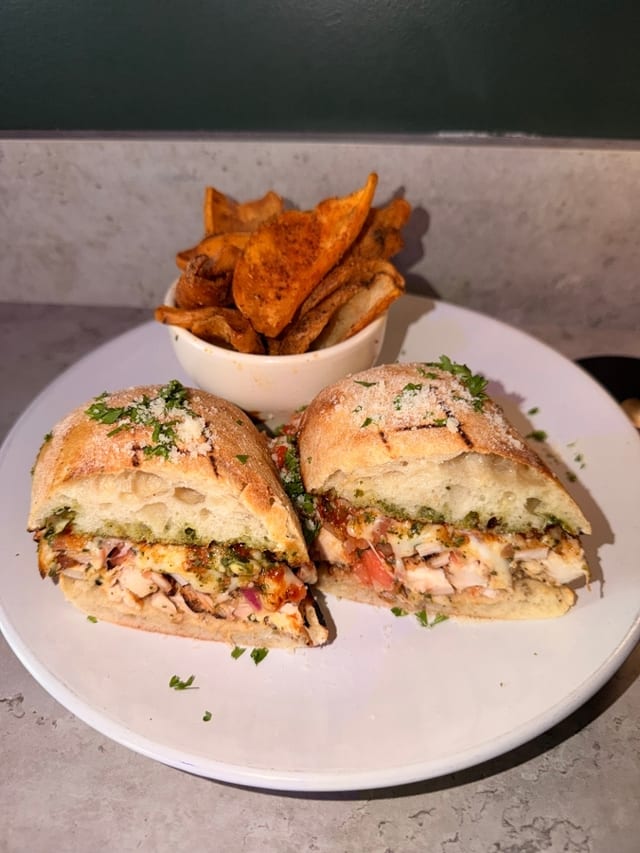 Chicken Bruschetta Sandwich.