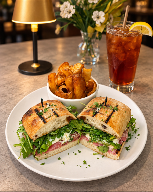 Burrata & Prosciutto Sandwich.