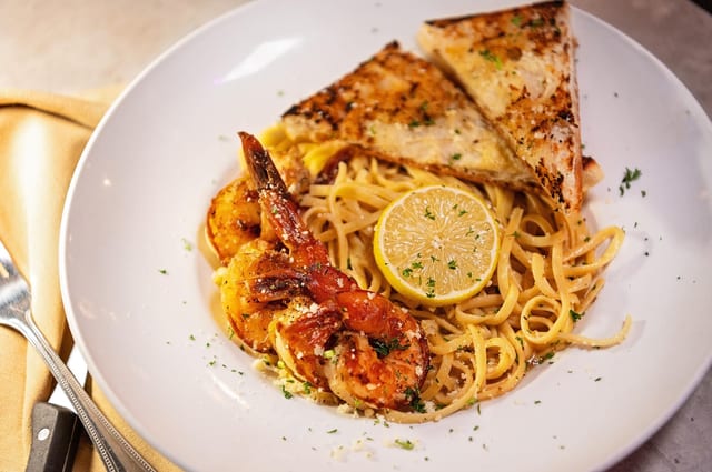 Tiger Prawn Shrimp Scampi.