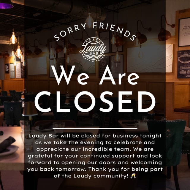 CLOSED - Tue. September 1
