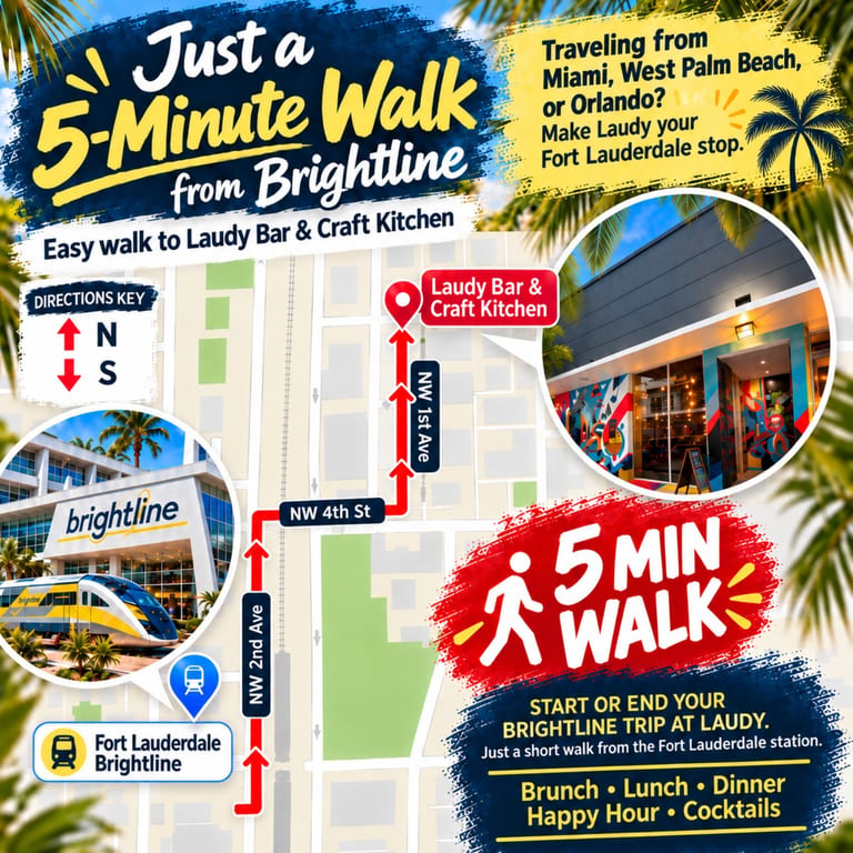Your Brightline Stop Starts at Laudy