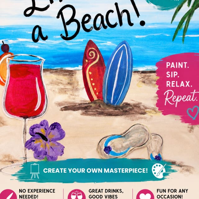 Paint and Sip at Laudy Bar –Life's A Beach!