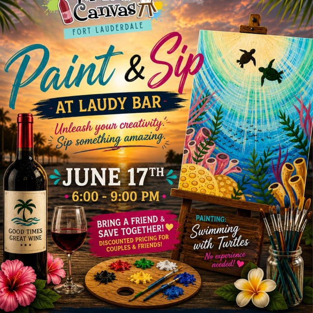 Paint and Sip at Laudy Bar – Swimming with Turtles