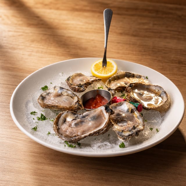 ½ Dozen Bluepoint Oysters.