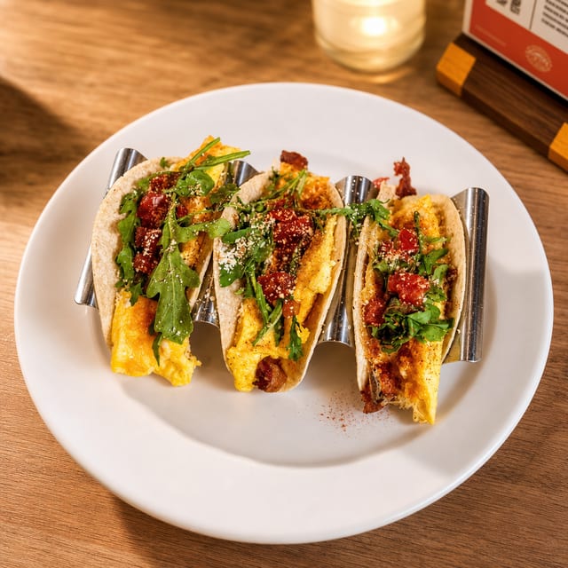 Breakfast Taco Trio.