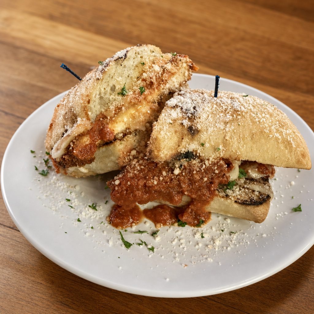 Madchef Chicken Parm Sandwich.