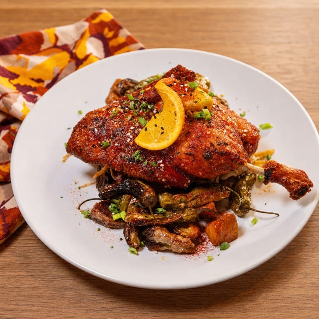 Orange Glazed Crispy Duck.