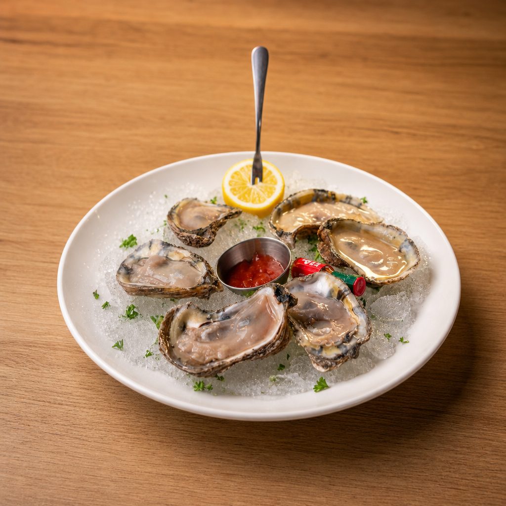 1/2 Dozen Raw Oysters.