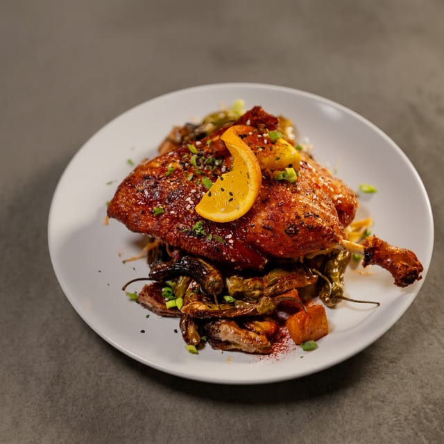 Orange Glazed Crispy Duck.